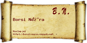 Borsi Nóra névjegykártya