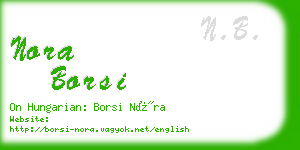 nora borsi business card
